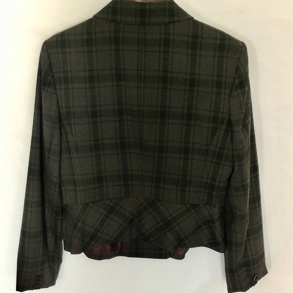 Express Pant Suit. Black/Gray Plaid Size 8 - Picture 6 of 16